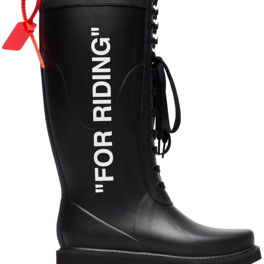 OFF WHITE RAIN BOOTS